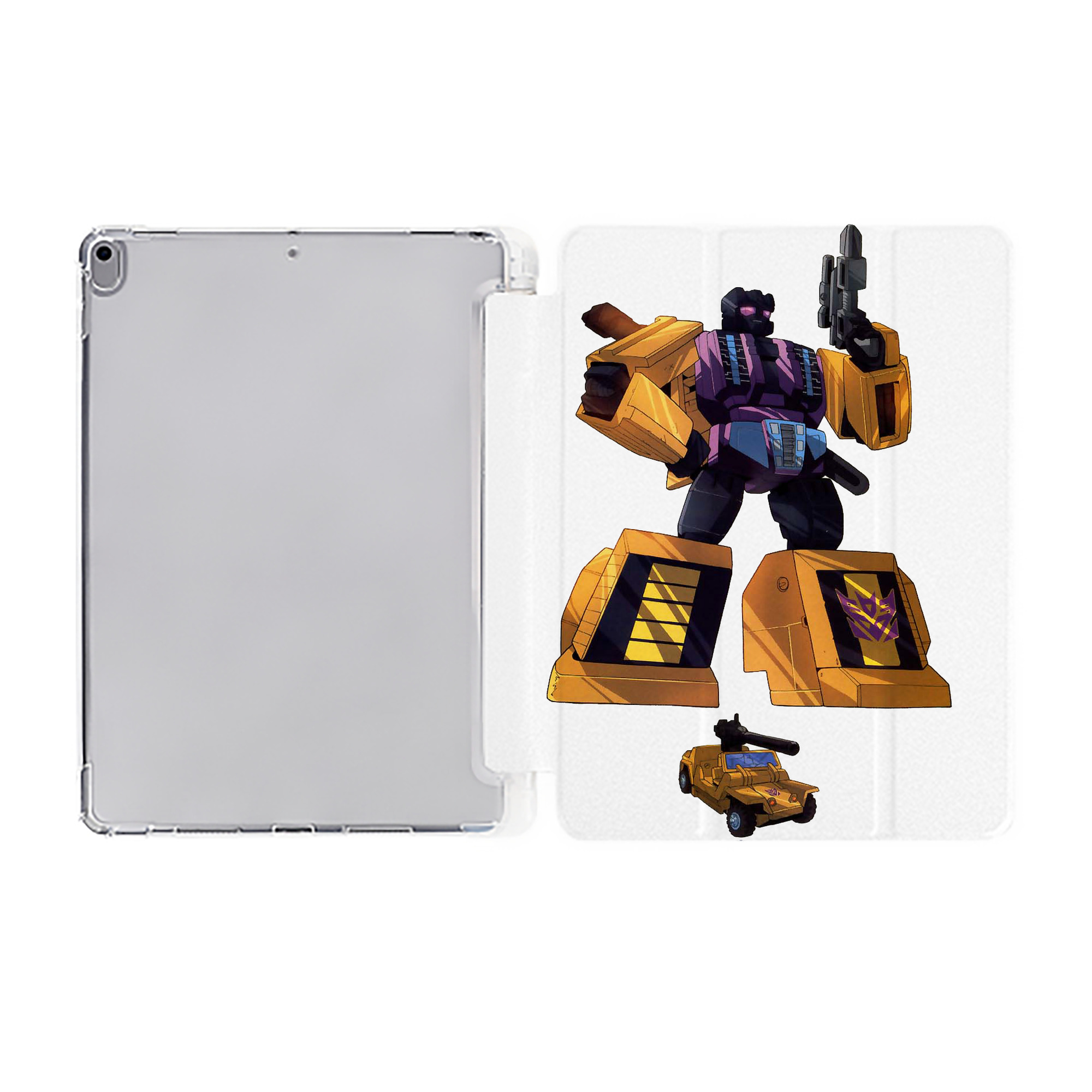 （画像用）  IPad ケース ペン収納付き 三つ折りスタンド PUレザー×シリコン 対応機種9.5/10.5/10.9インチ